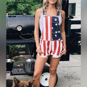 Chubbies American Flag overalls